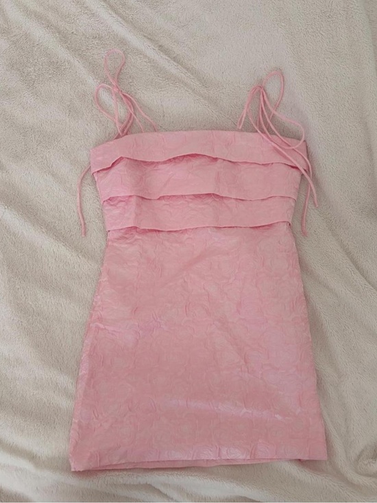 Petal & Pup Dresses & Skirts - Petal & Pup Pink tie sleeve Mini Dress